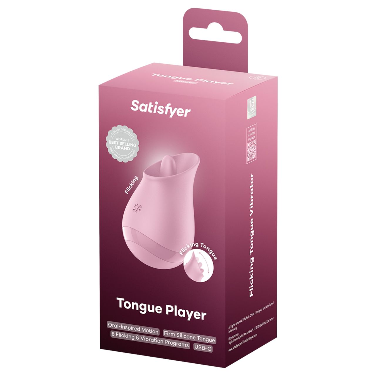 Satisfyer Tongue Player - nyelves csiklóvibrátor (pink)