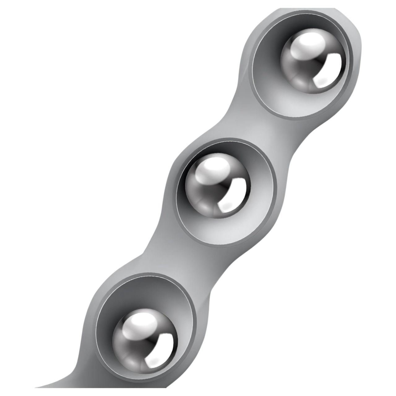 Satisfyer Triple Ball-R - gyöngyös dildó (szürke) Satisfyer Triple Ball-R - gyöngyös dildó (szürke)