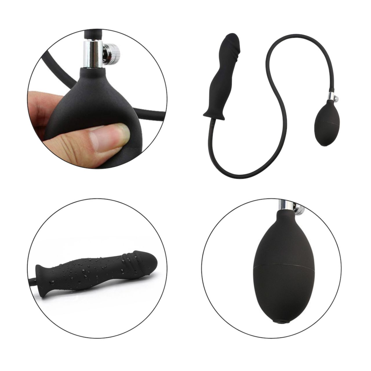 Wild Play - pumpálható anál plug (fekete)