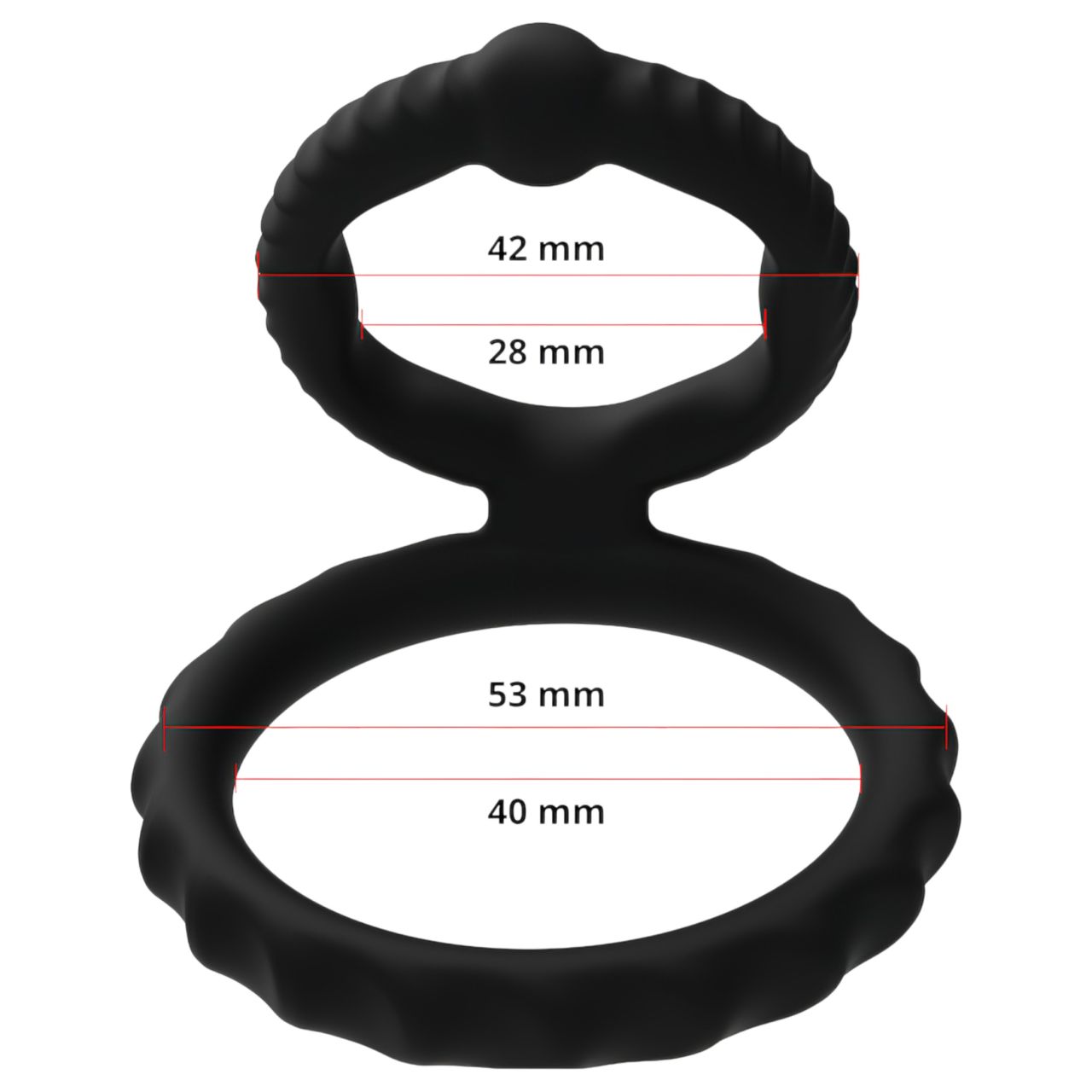 Men's Play - pénisz- és heregyűrű (fekete)