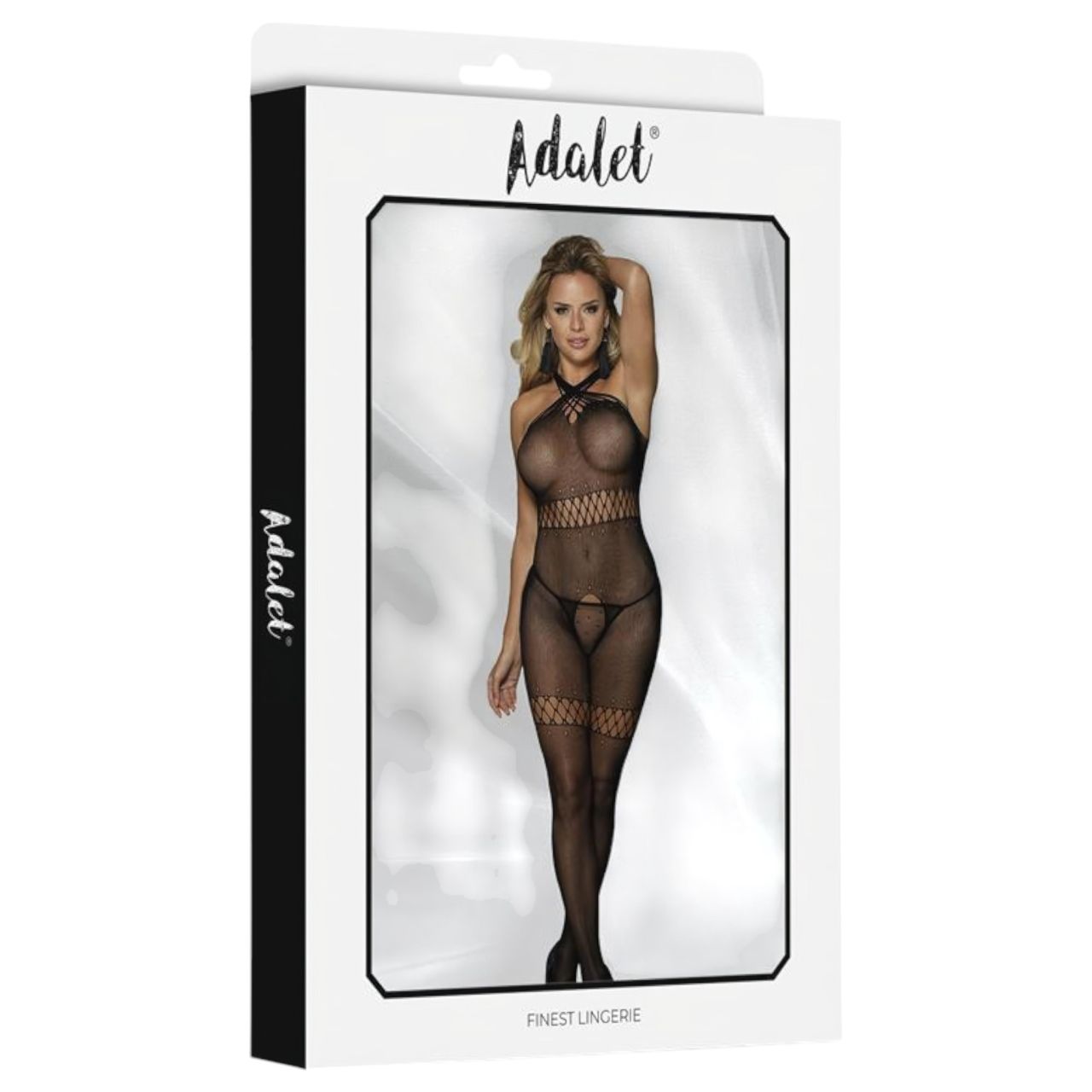 Adalet Kona - nyitott necc overál - (fekete)