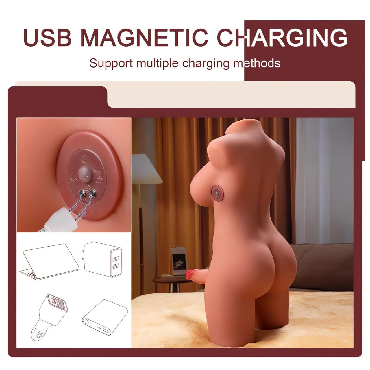 XISE Miah Lady Boy - vibrációs torzó lökő funkcióval