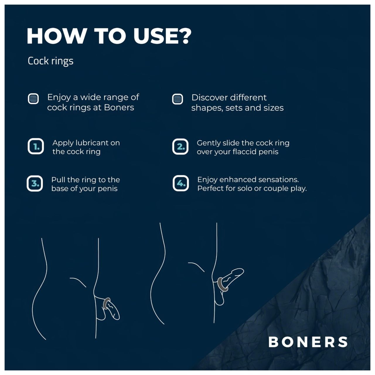 Boners - péniszgyűrű szett - 3db (szürke)