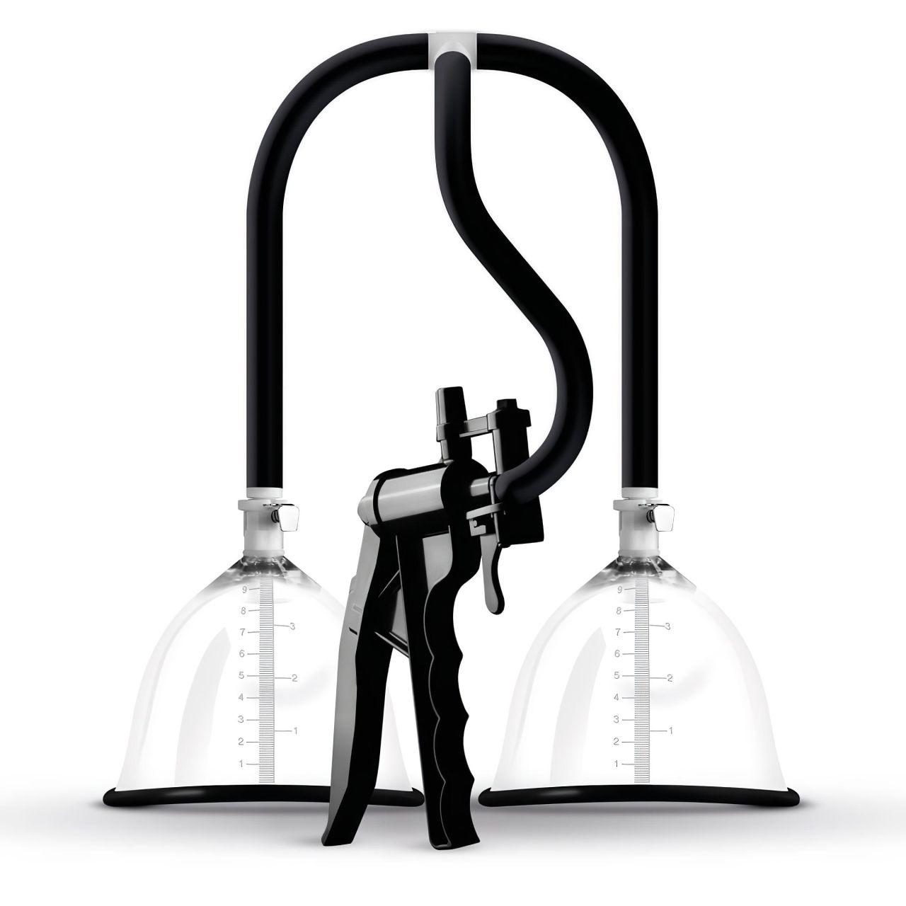 Saiz Premium - dupla mellpumpa - kicsi (átlátszó-fekete)