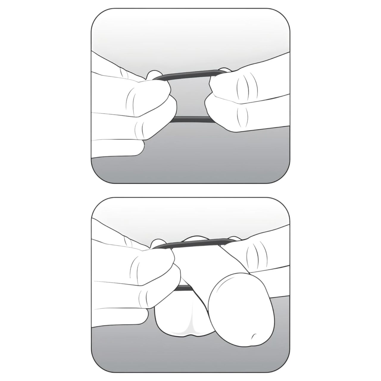 Stay Hard - péniszgyűrű szett (fekete)