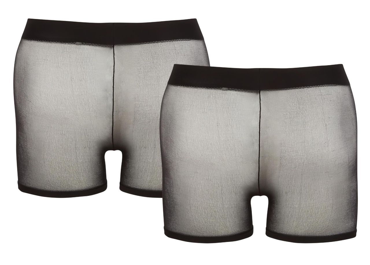 Svenjoyment - átlátszó boxer szett - fekete (2 részes) S-L