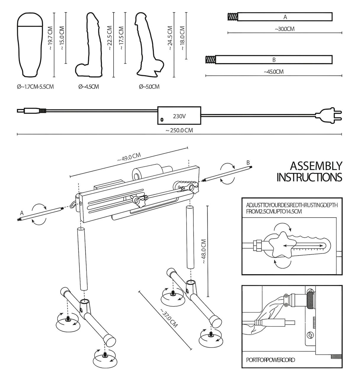 The Banger Fucking Machine - dupla szexgép + 2 dildó és 1 műpunci