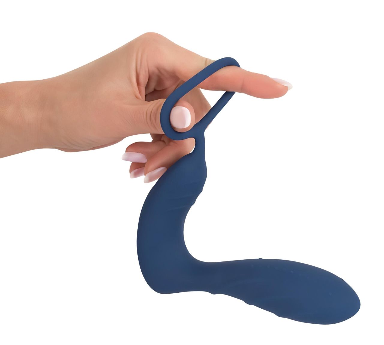 You2Toys Prostate Plug - anál vibrátor péniszgyűrűvel (kék)