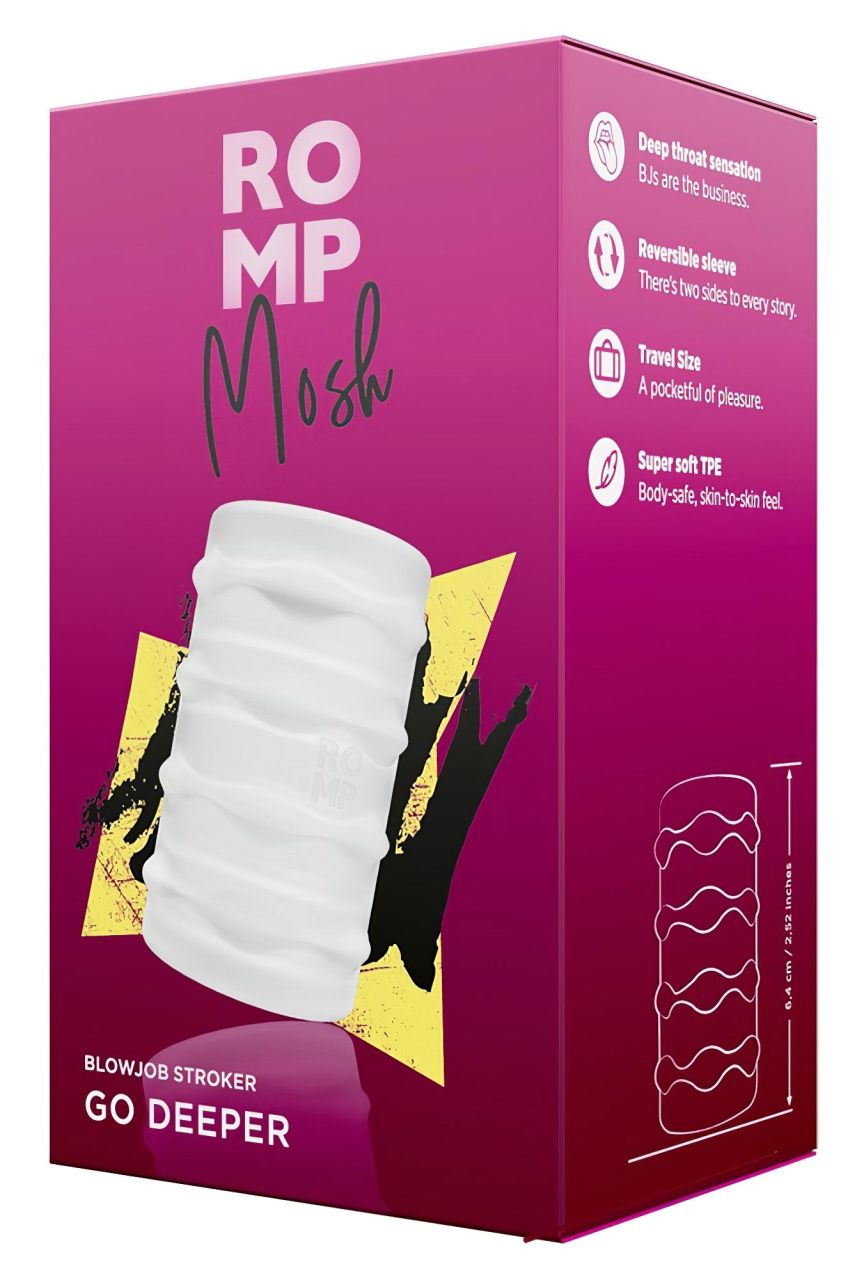ROMP Mosh - flexibilis utazó maszturbátor (átlátszó)