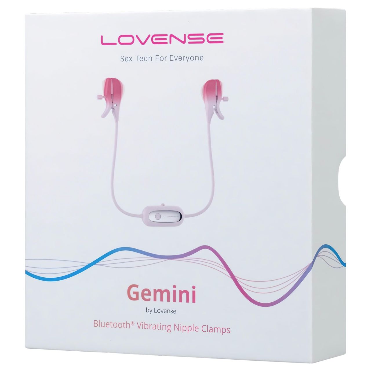 LOVENSE Gemini - okos, vibrációs mellbimbó csipesz (pink)