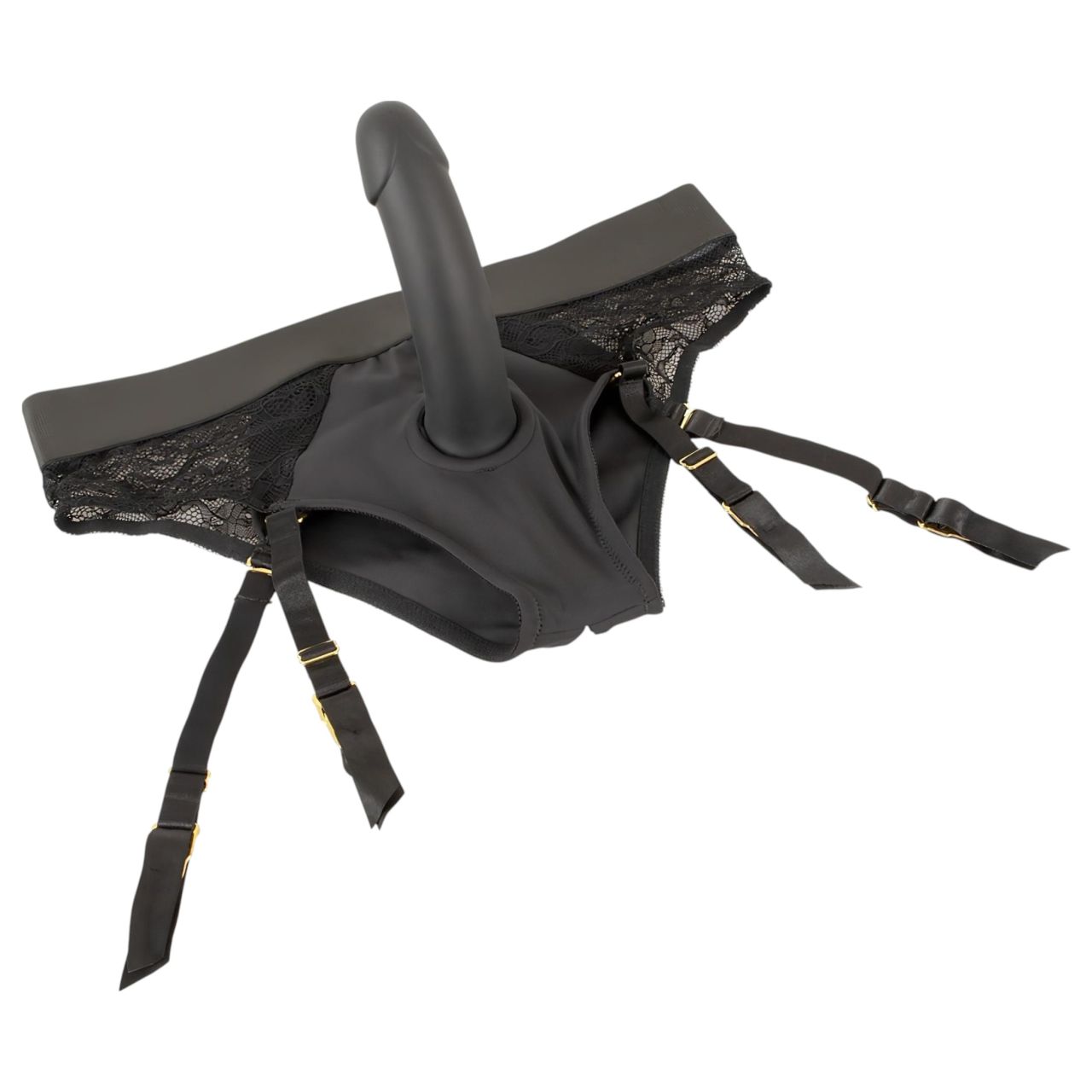 You2Toys - felcsatolható dildó alsóval (fekete)