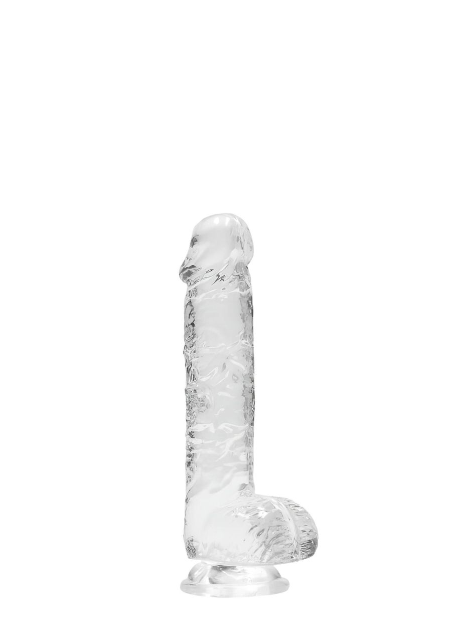RealRock - átlátszó élethű dildó - átlátszó (15cm)