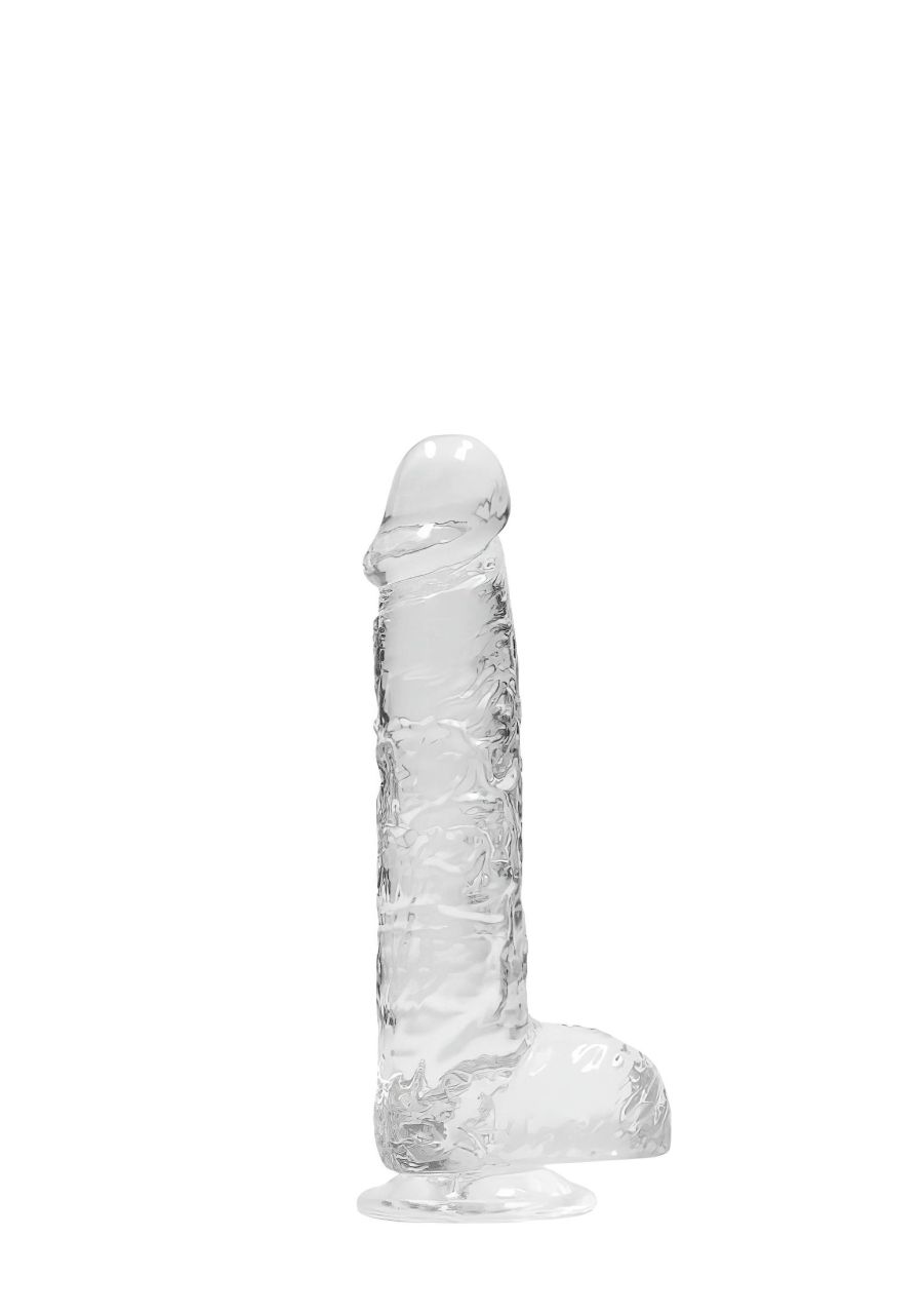 RealRock - átlátszó élethű dildó - átlátszó (15cm)