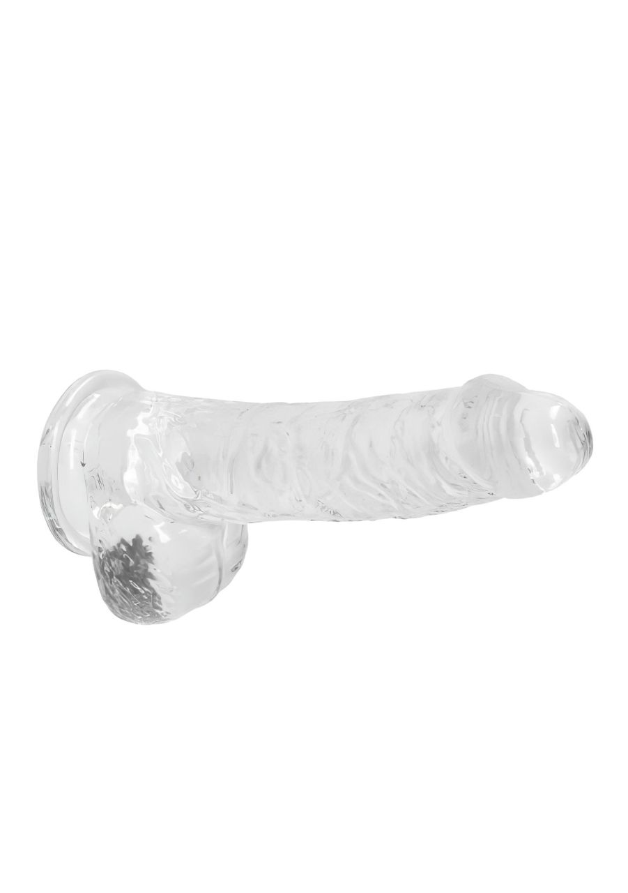 RealRock - átlátszó élethű dildó - átlátszó (15cm)