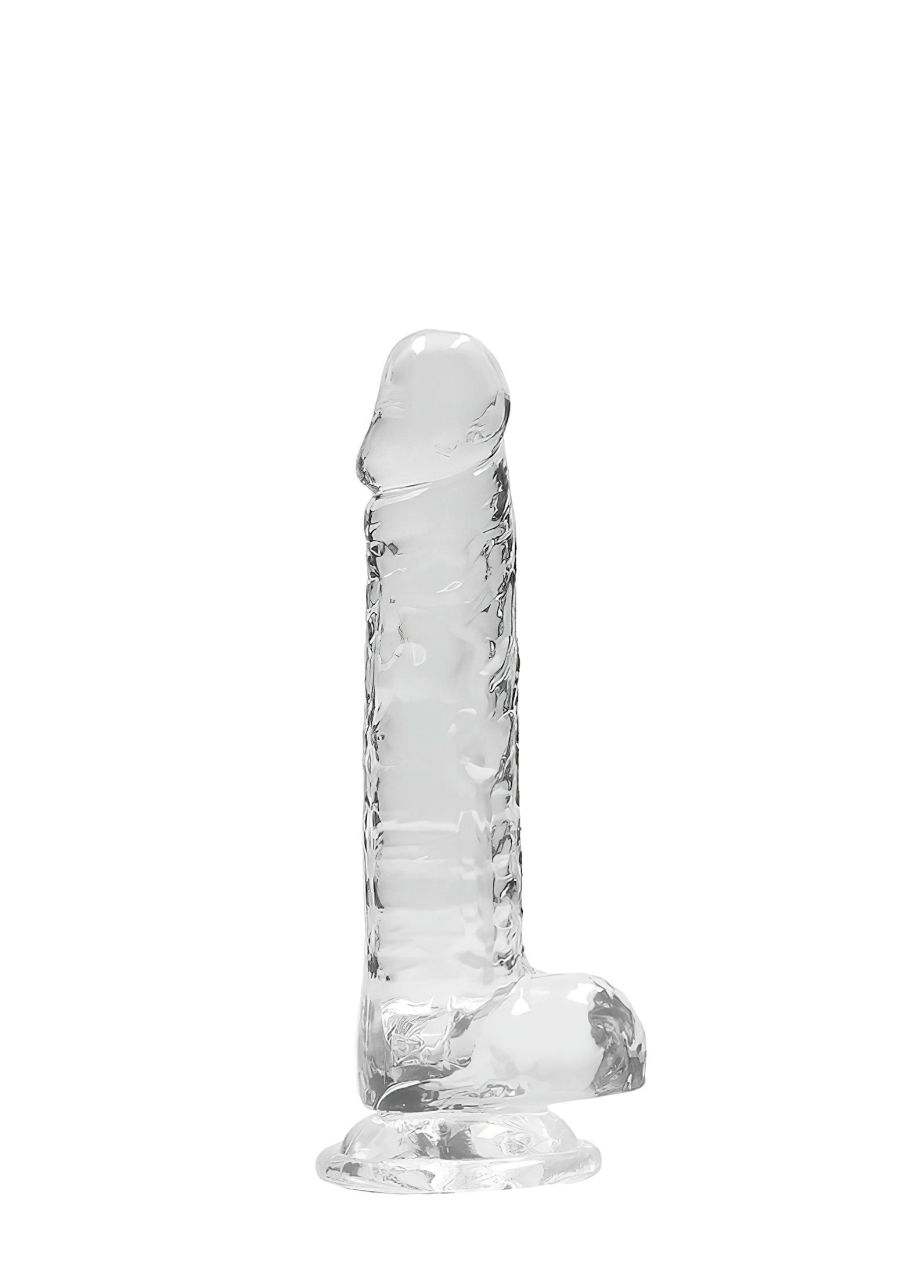 RealRock - átlátszó élethű dildó - átlátszó (17cm)