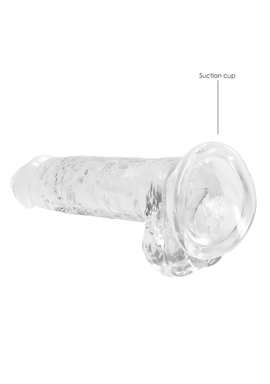RealRock - átlátszó élethű dildó - átlátszó (17cm)
