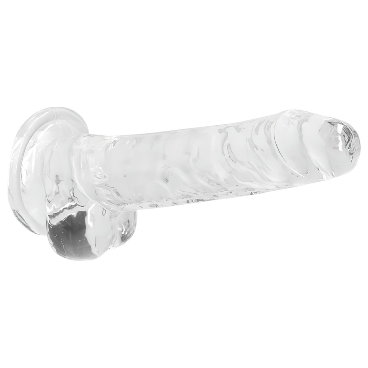 RealRock - átlátszó élethű dildó - átlátszó (17cm)