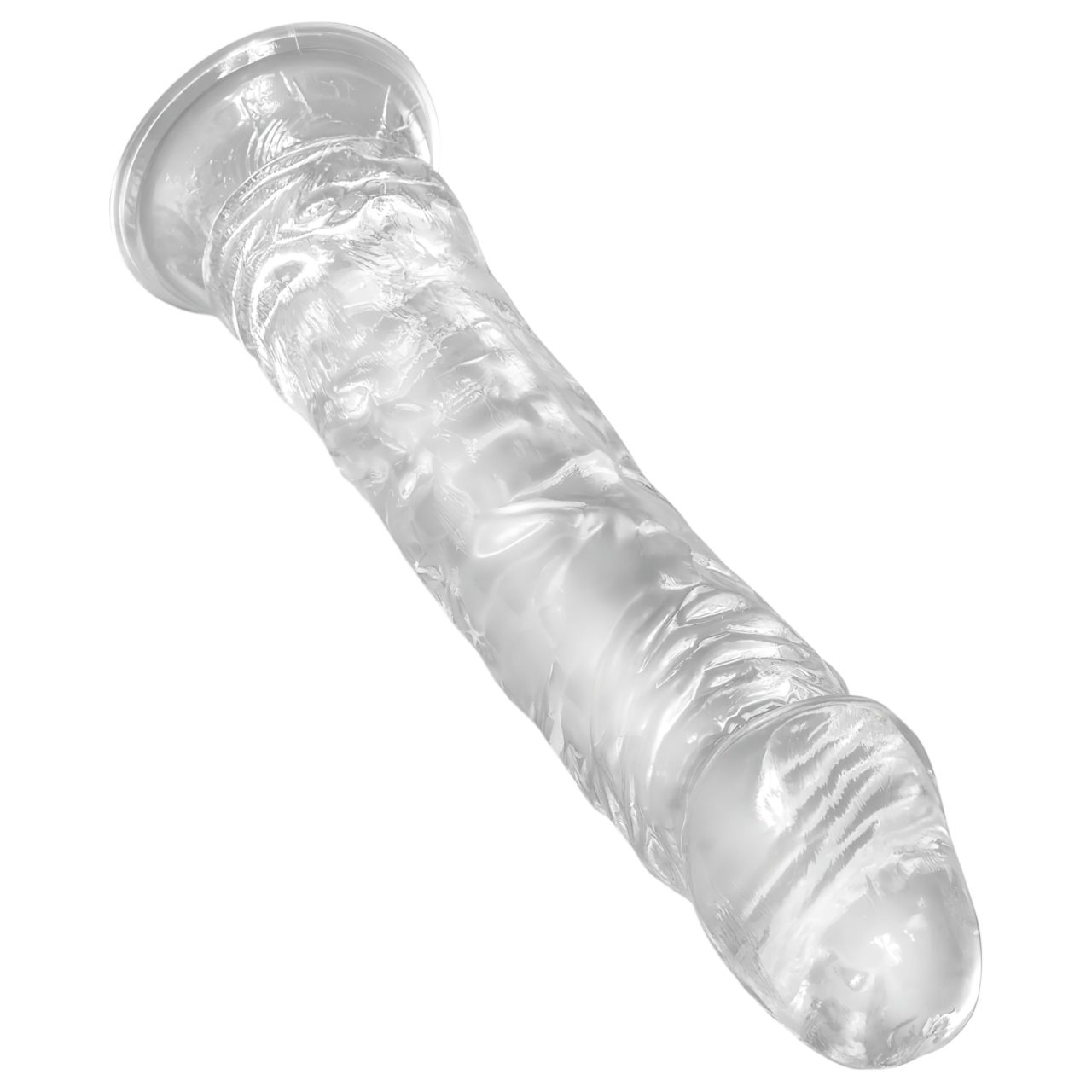 King Cock Clear 8 - tapadókorongos, nagy dildó (20cm)