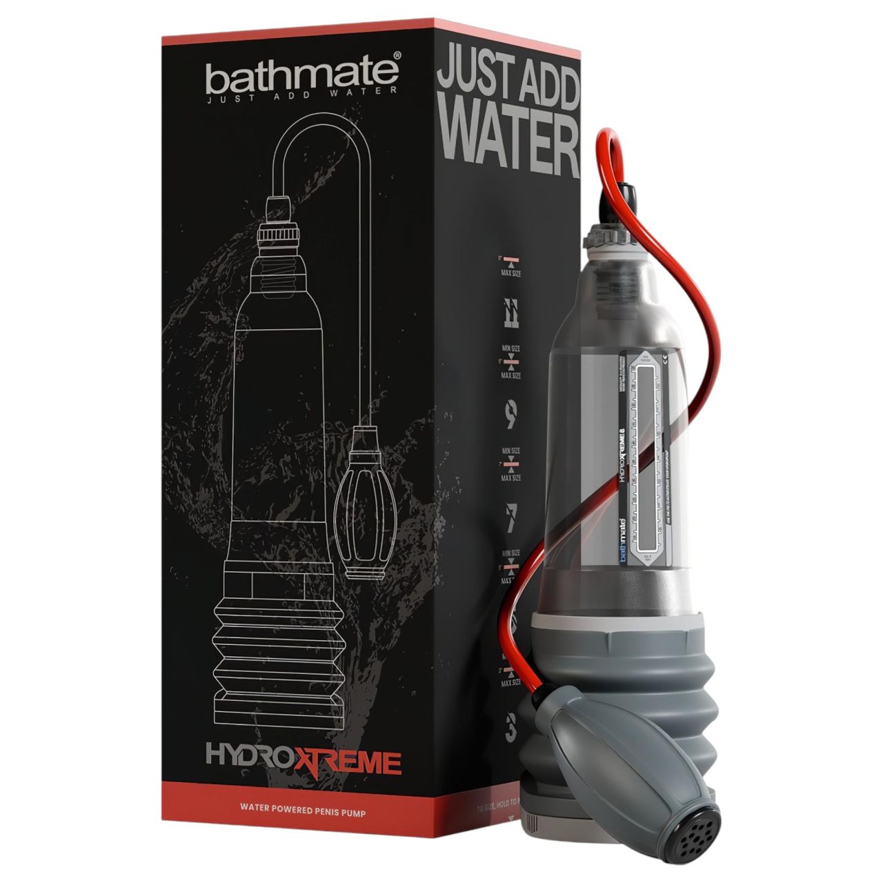 Bathmate HydroXtreme8 - hidraulikus péniszpumpa (átlátszó)