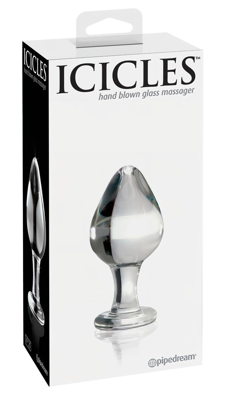 Icicles No. 25 - kúpos, üveg anál plug (átlátszó) Icicles No. 25 - kúpos, üveg anál plug (átlátszó)
