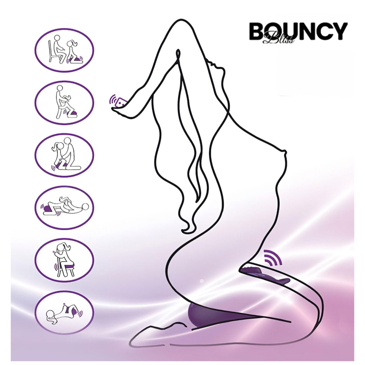 Bouncy Bliss Classic - felfújható párna vibrátor (lila) Bouncy Bliss Classic - felfújható párna vibrátor (lila)