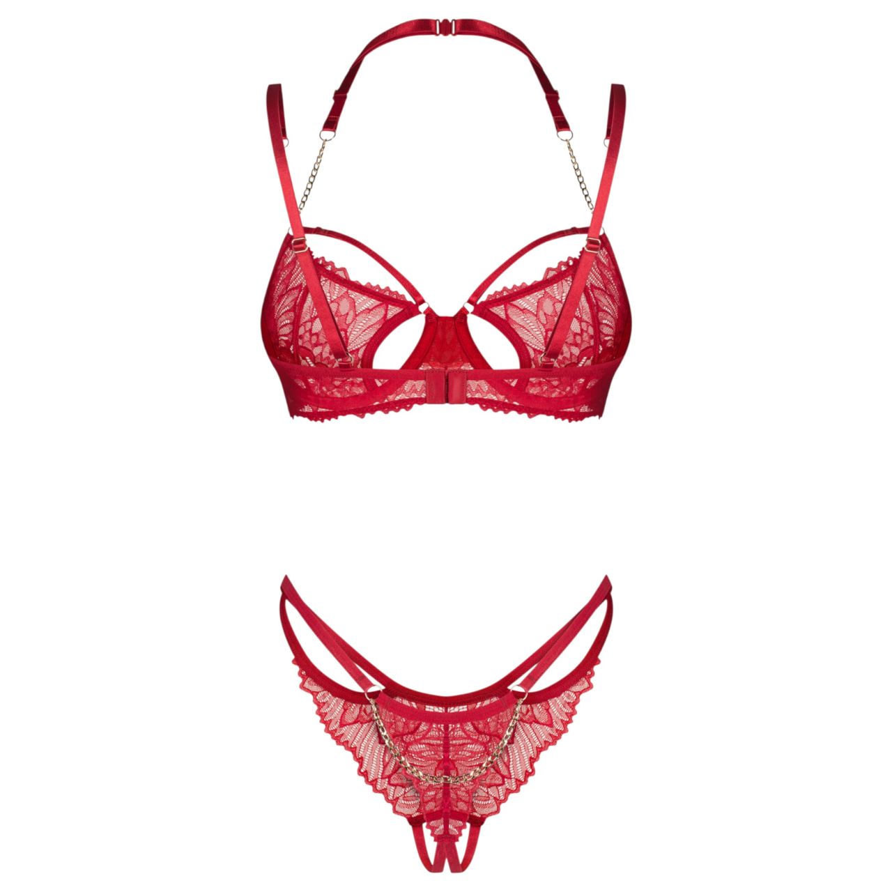Obsessive Matildea - csipkés melltartó szett (piros)