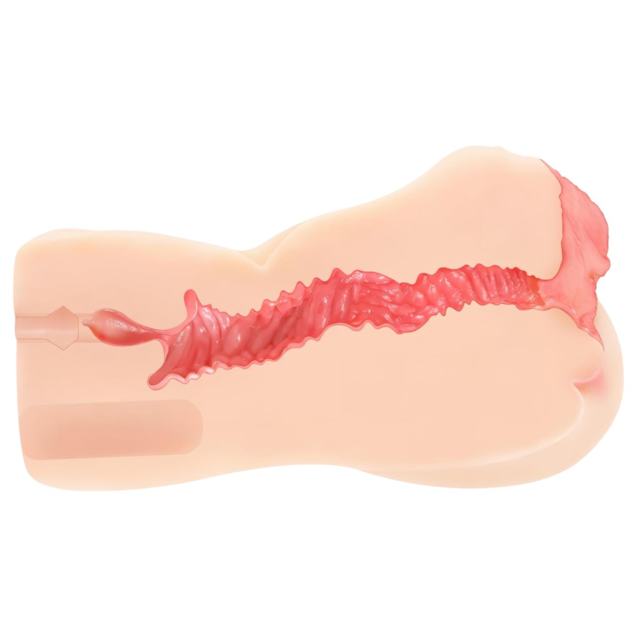 Kokos Onahole 004 - dupla rétegű műpunci maszturbátor (natúr)