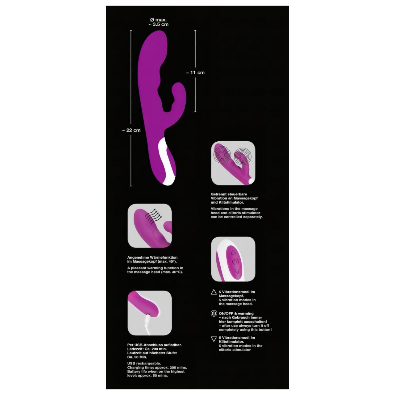 Javida - melegítő csiklóizgató vibrátor (pink)