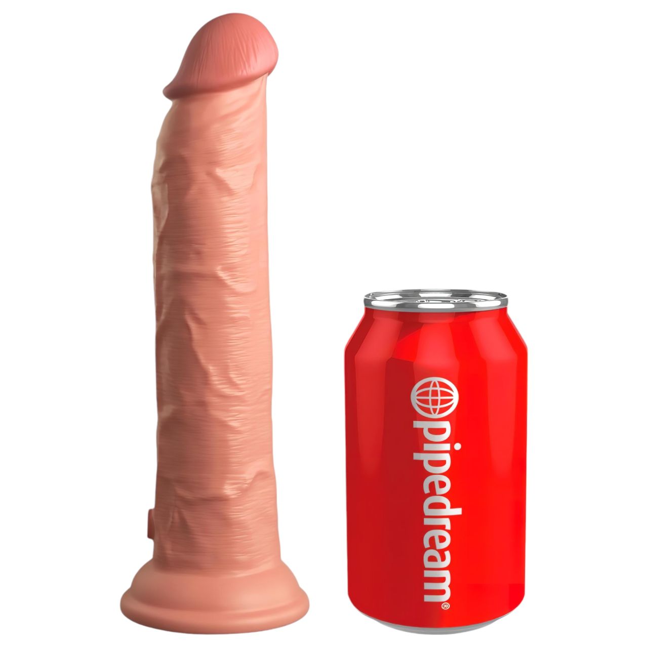 King Cock Elite 9 - tapadókorongos, élethű dildó (23cm) - natúr