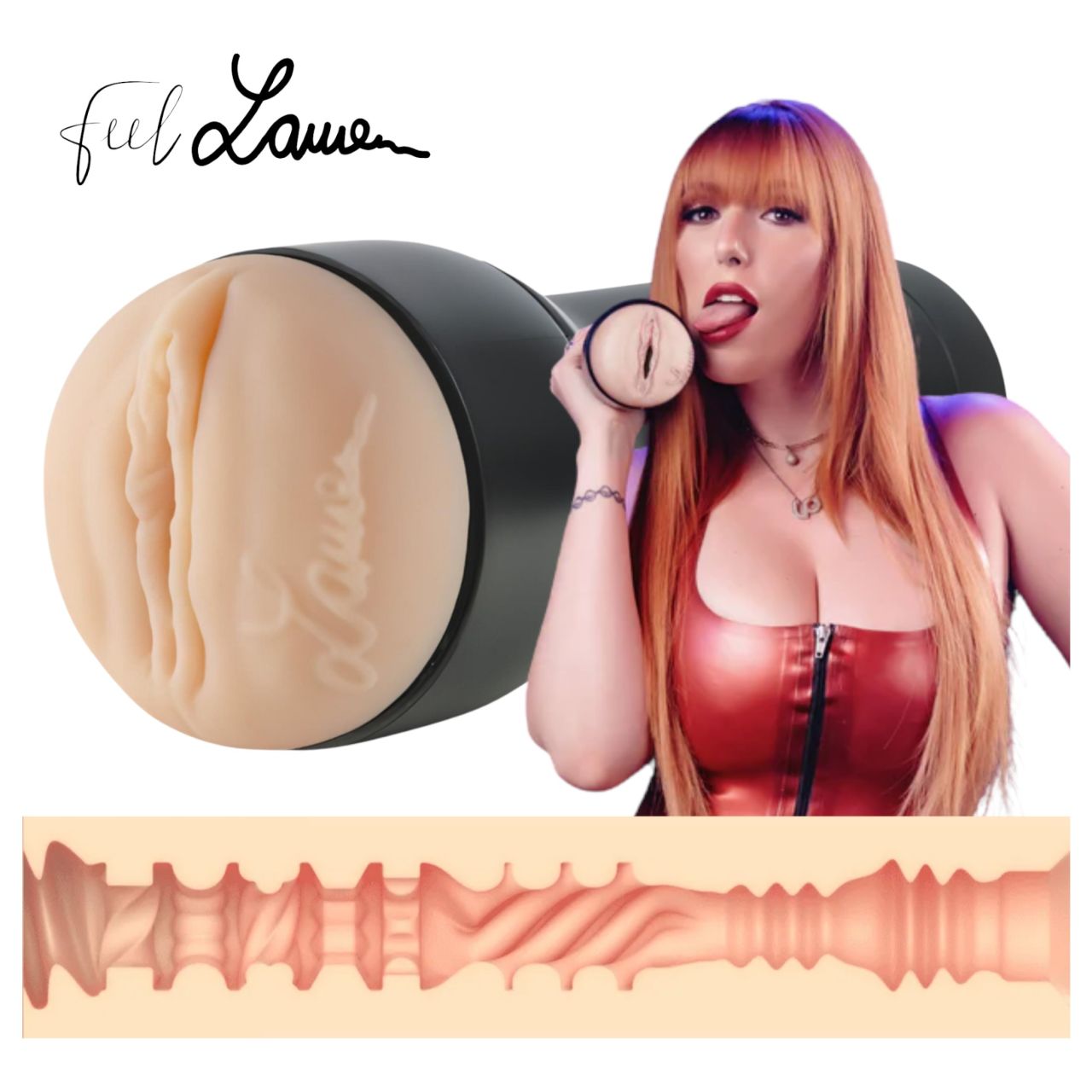 Kiiroo Lauren Phillips - művagina - PowerBlow kompatibilis (natúr)