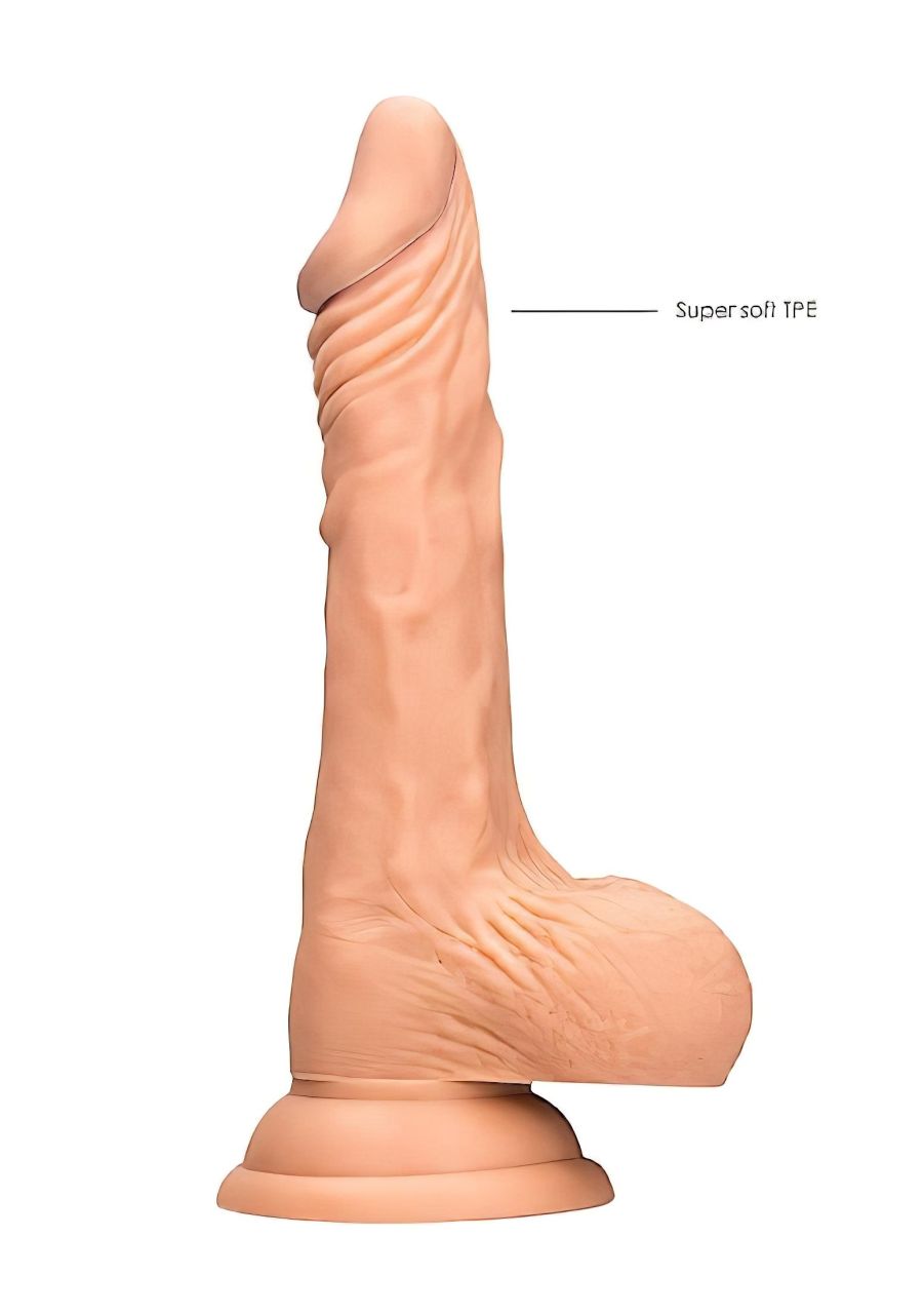 RealRock Dong 8 - élethű, herés dildó (20 cm, testszínű) RealRock Dong 8 - élethű, herés dildó (20 cm, testszínű)