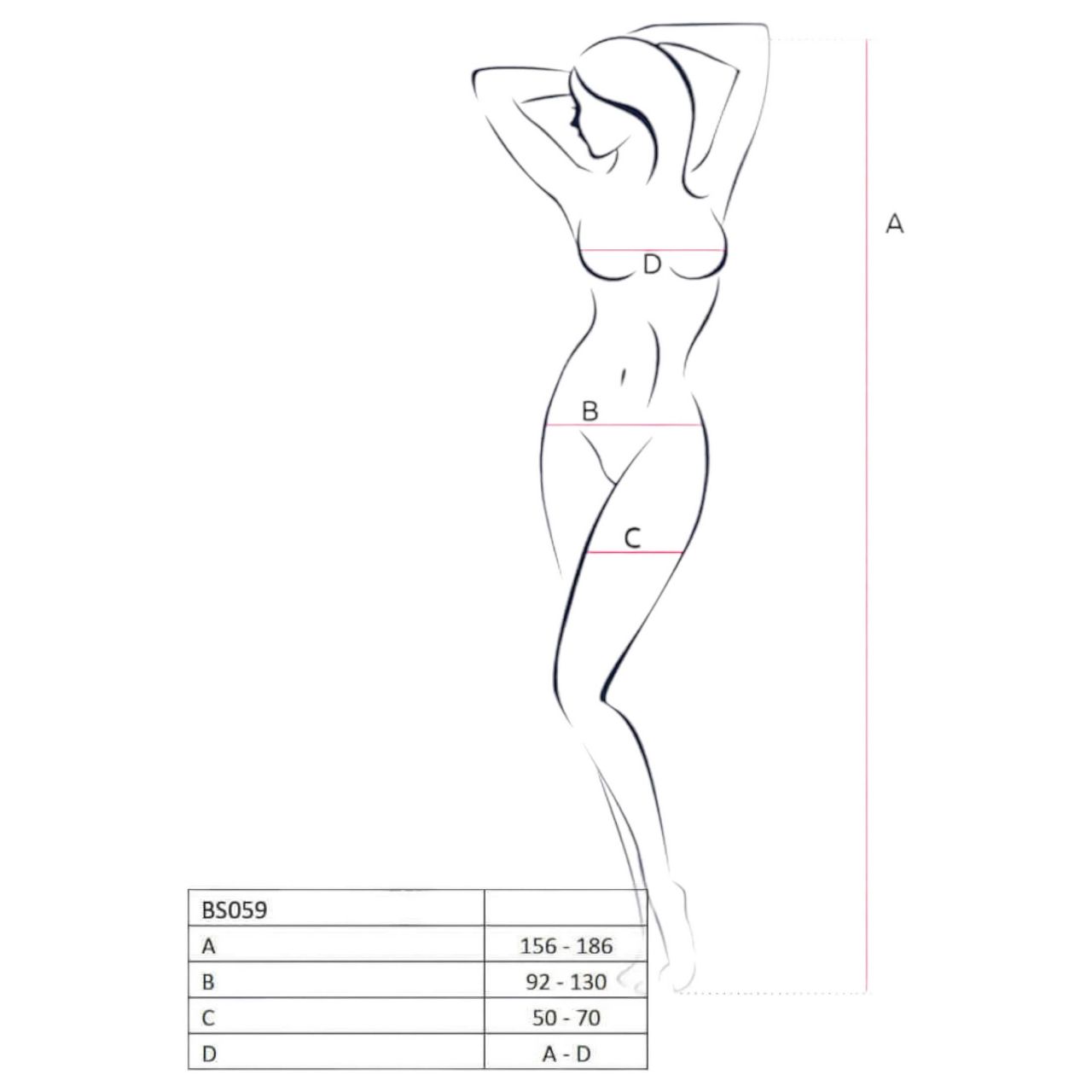 Passion BS059 - necc szett (piros) - S-L