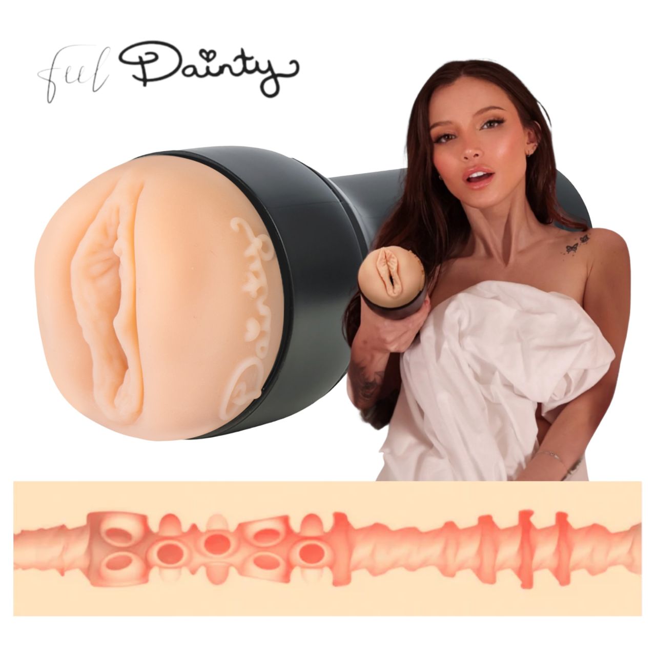 Kiiroo Dainty Wilder - művagina - PowerBlow kompatibilis (natúr)