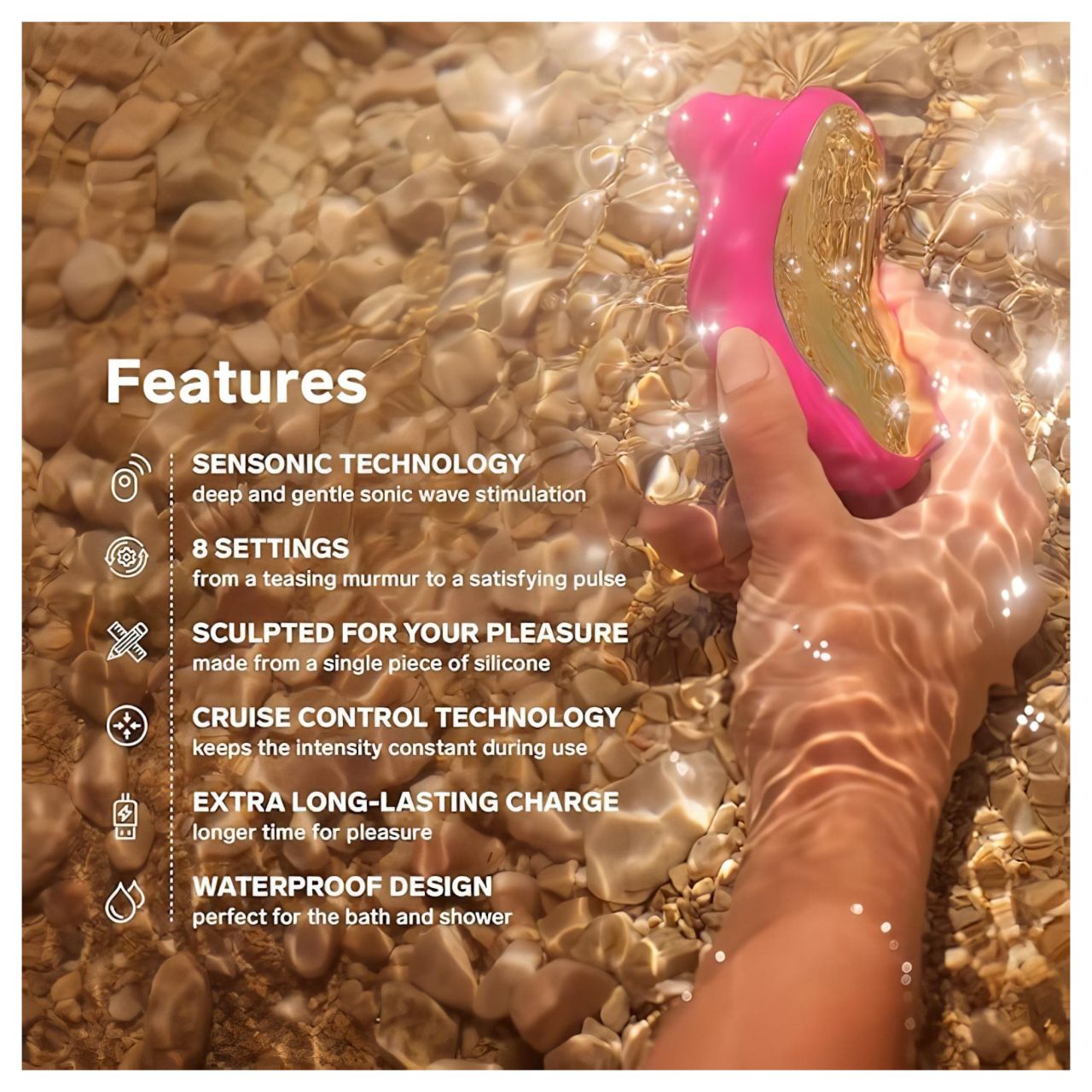 LELO Sona Cruise - hanghullámos csiklóizgató (fekete)