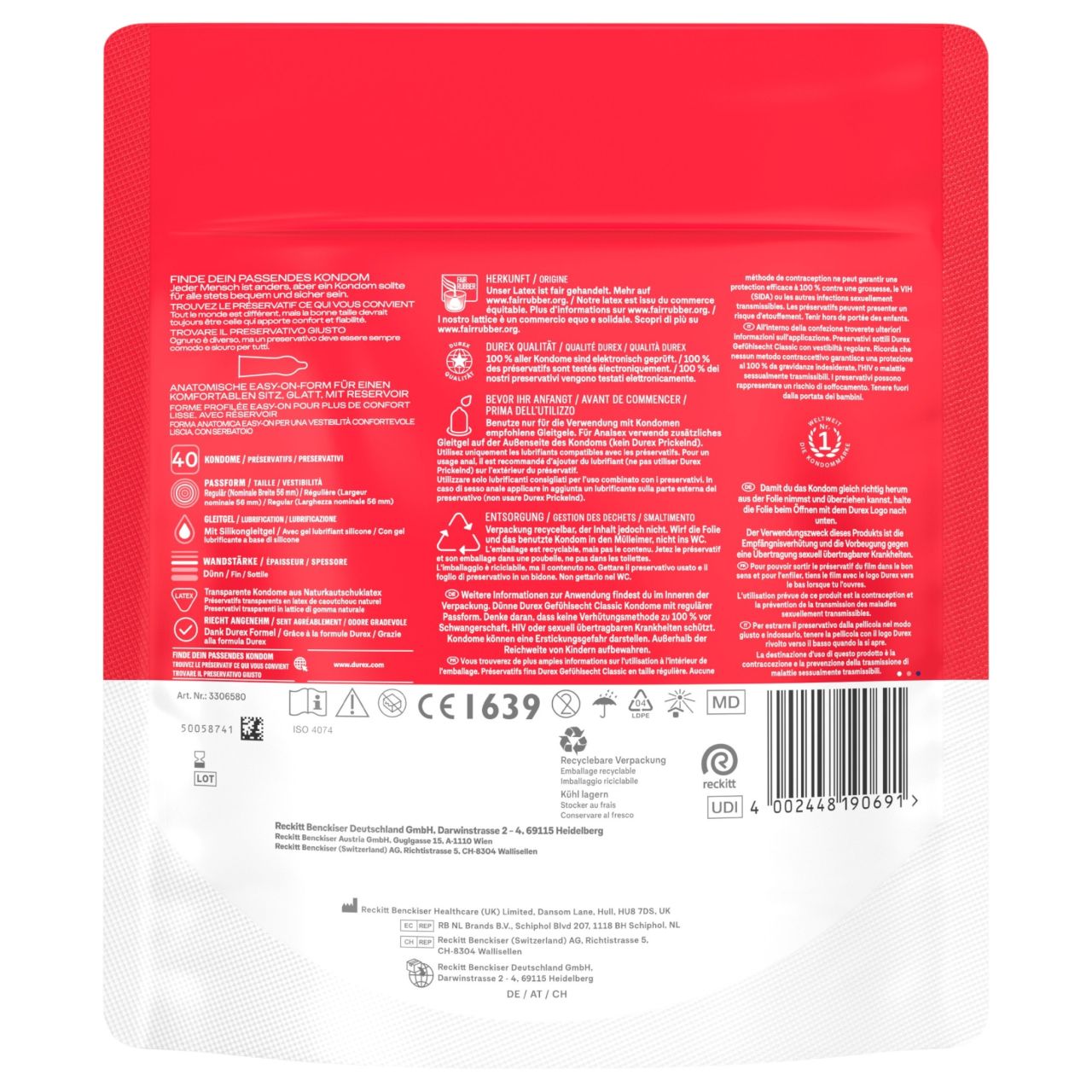 Durex - extra vékony óvszer (40db)