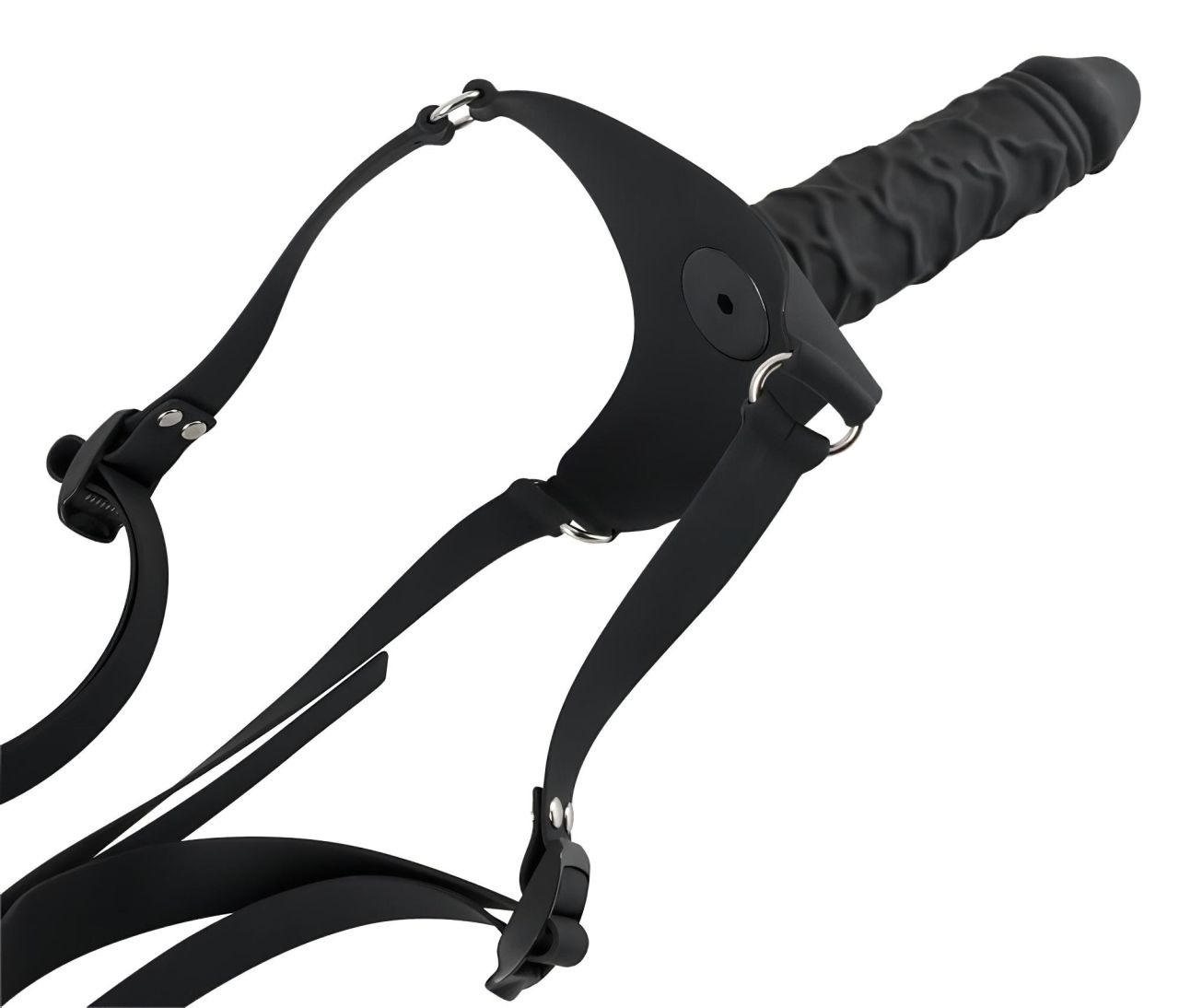 You2Toys - Silicone Strap-On - felcsatolható dildó (fekete)