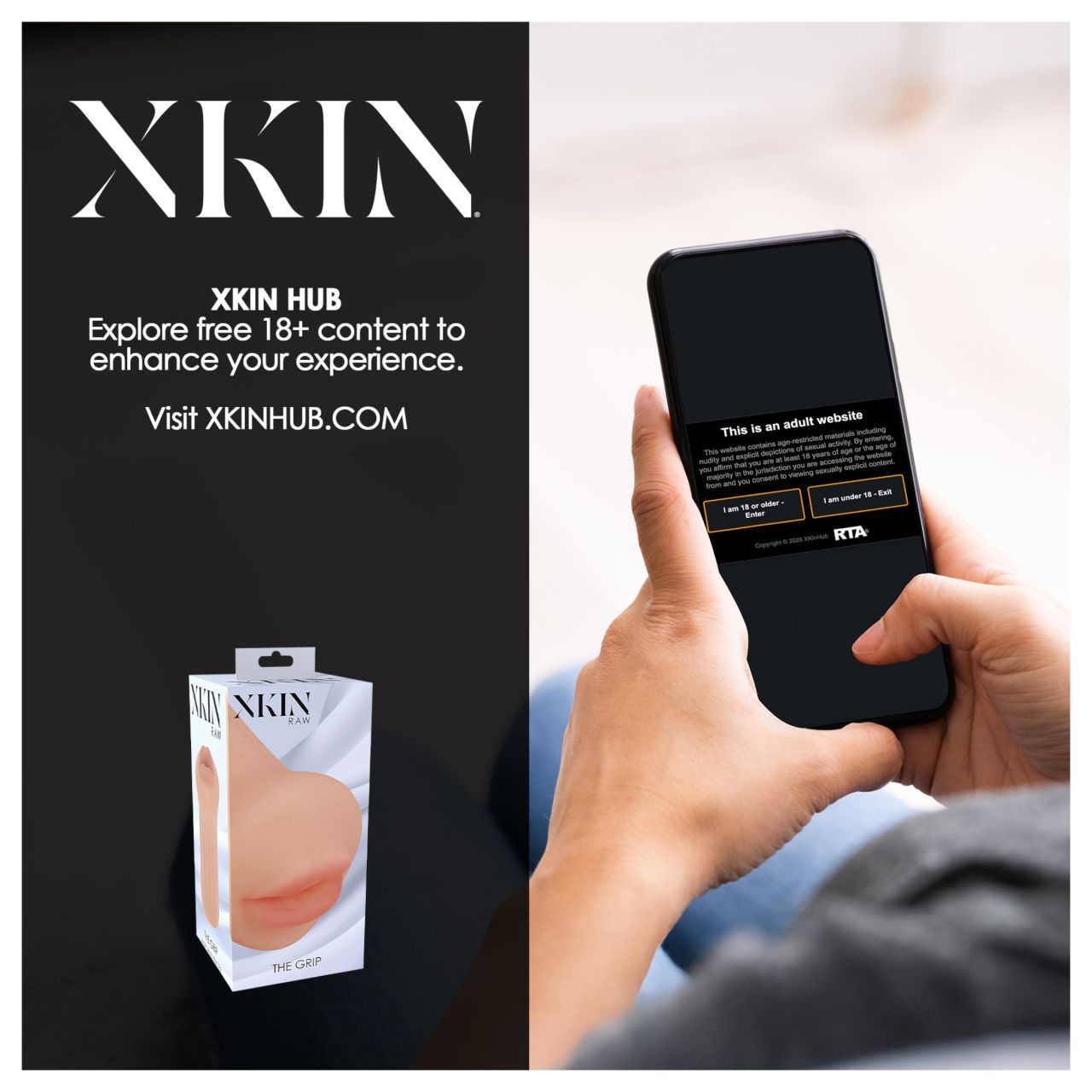 XKIN - élethű műszáj maszturbátor - S (natúr)