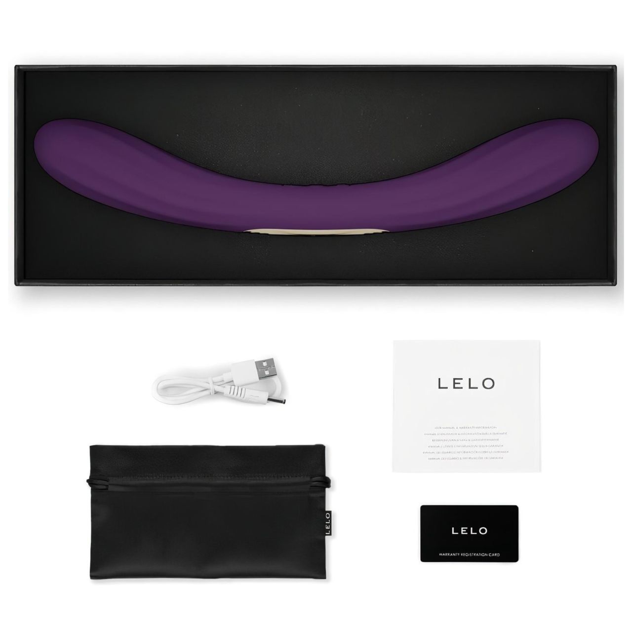 LELO Boomerang - kétvégű vibrátor (lila) LELO Boomerang - kétvégű vibrátor (lila)