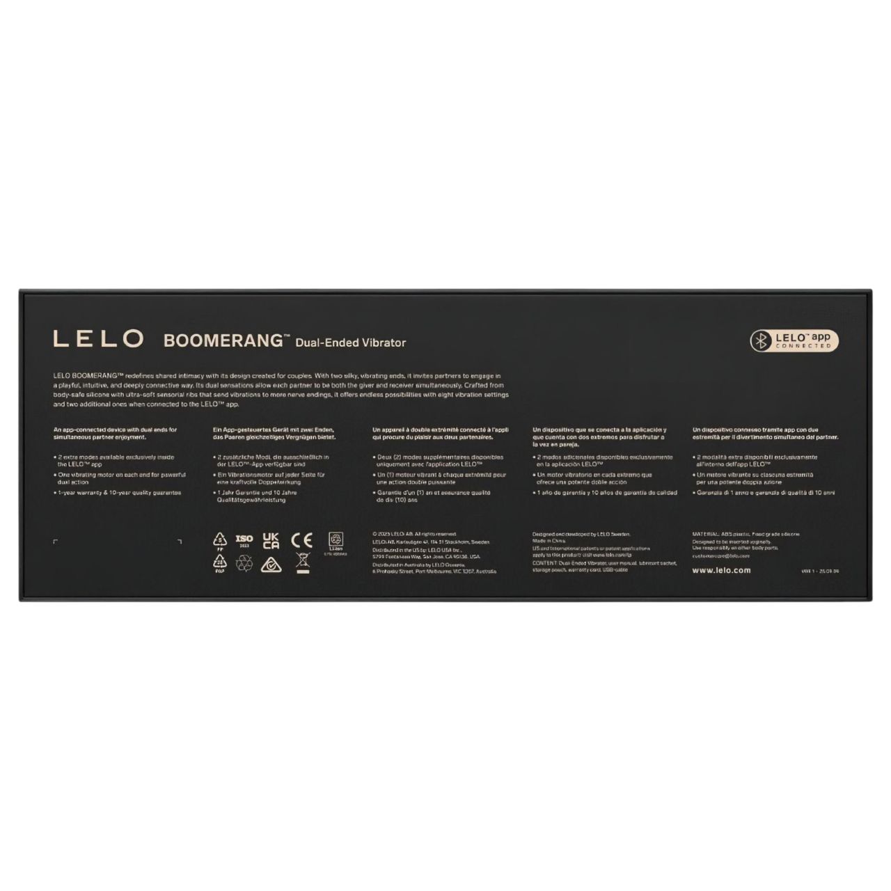LELO Boomerang - kétvégű vibrátor (lila) LELO Boomerang - kétvégű vibrátor (lila)