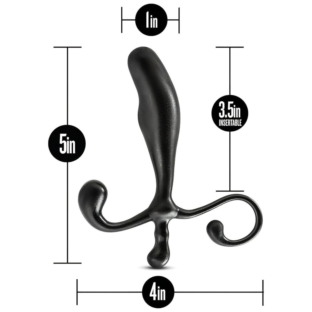 Anal Adventures - prosztata dildó (fekete)