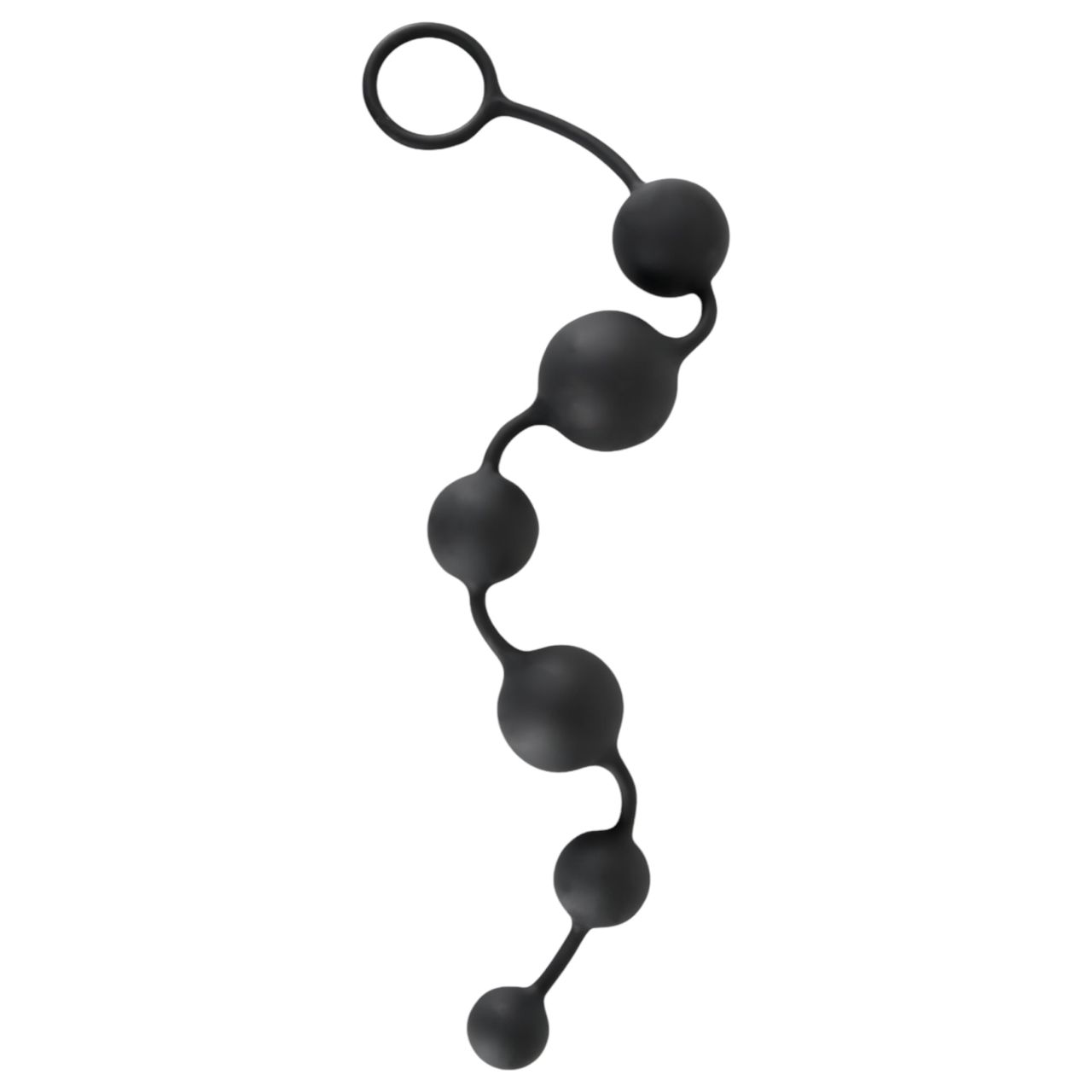 Black Velvets - 7 gyöngyös anal beads kihúzó gyűrűvel (fekete) Black Velvets - 7 gyöngyös anal beads kihúzó gyűrűvel (fekete)