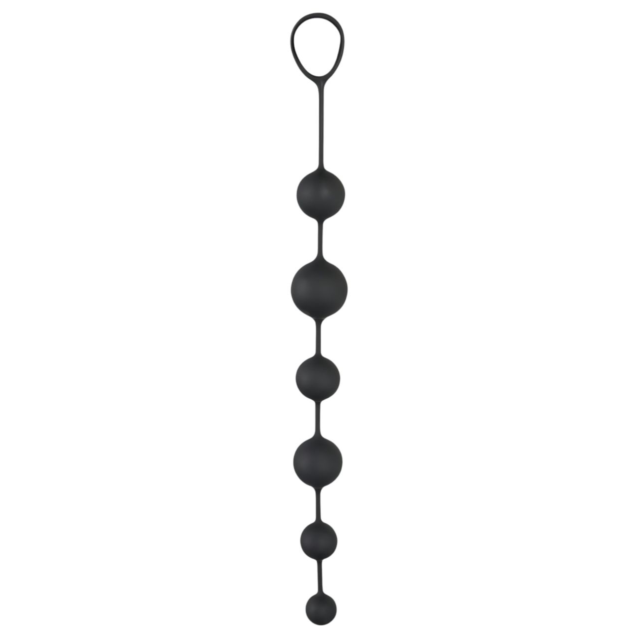 Black Velvets - 7 gyöngyös anal beads kihúzó gyűrűvel (fekete) Black Velvets - 7 gyöngyös anal beads kihúzó gyűrűvel (fekete)