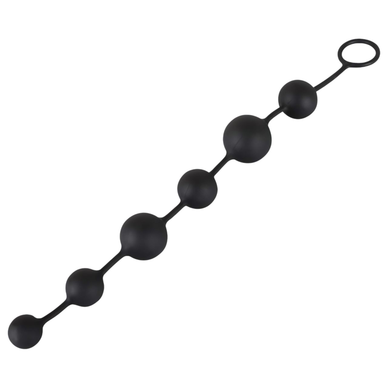 Black Velvets - 7 gyöngyös anal beads kihúzó gyűrűvel (fekete) Black Velvets - 7 gyöngyös anal beads kihúzó gyűrűvel (fekete)