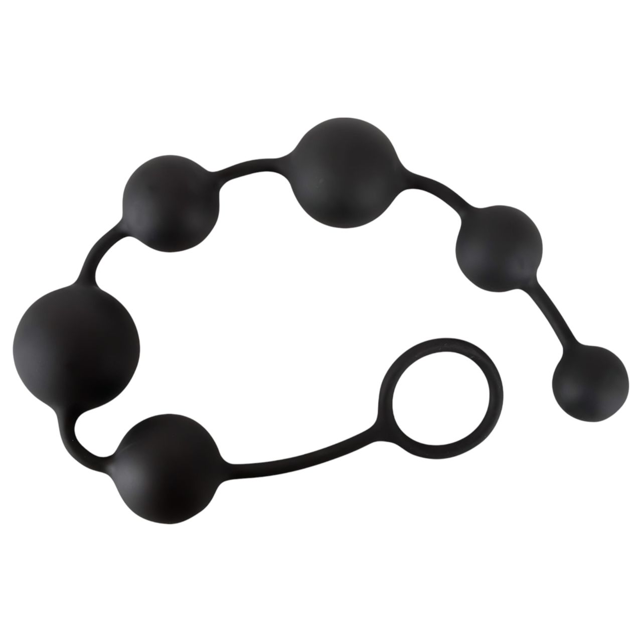 Black Velvets - 7 gyöngyös anal beads kihúzó gyűrűvel (fekete) Black Velvets - 7 gyöngyös anal beads kihúzó gyűrűvel (fekete)