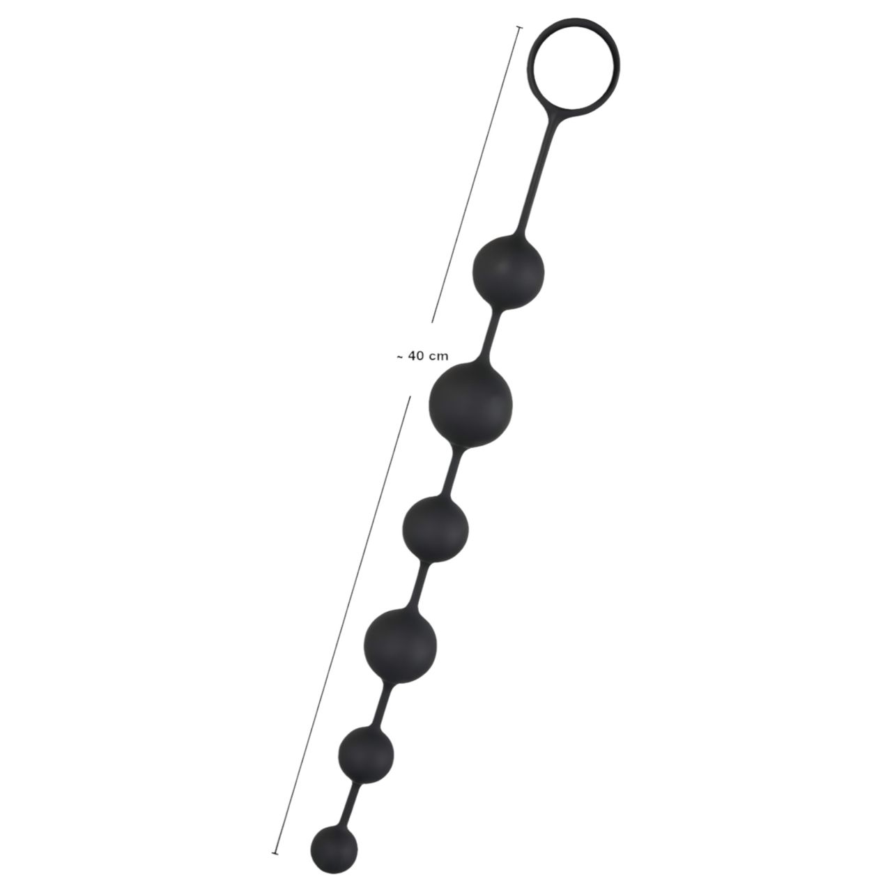 Black Velvets - 7 gyöngyös anal beads kihúzó gyűrűvel (fekete) Black Velvets - 7 gyöngyös anal beads kihúzó gyűrűvel (fekete)