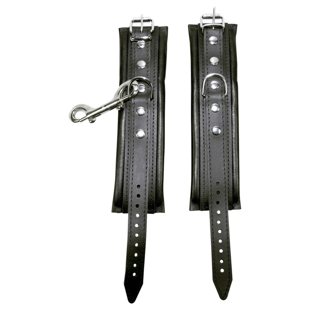 ZADO - bőr csukló bilincs és karabiner (fekete) ZADO - bőr csukló bilincs és karabiner (fekete)