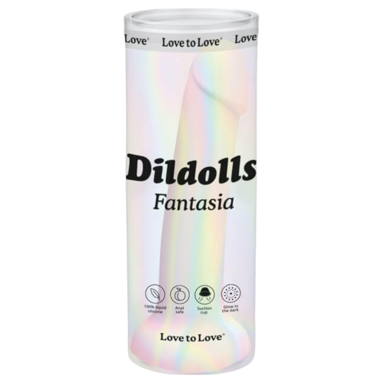 / Dildolls Fantasia - tapadókorongos szilikon dildó (csíkos)