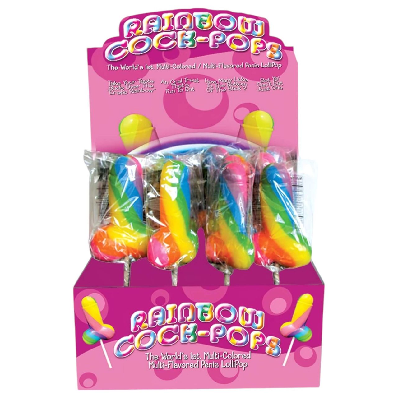 Rainbow Cock Pop - péniszes nyalóka (85 g) - gyümölcs ízű Rainbow Cock Pop - péniszes nyalóka (85 g) - gyümölcs ízű
