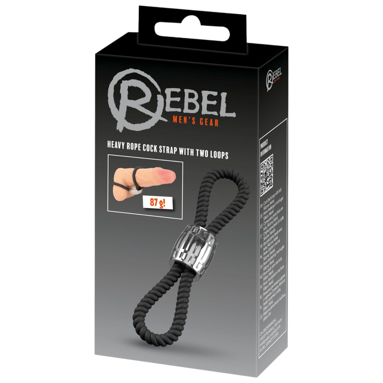 Rebel Cock Strap - állítható dupla péniszhurok szilikonból (87 g) Rebel Cock Strap - állítható dupla péniszhurok szilikonból (87 g)