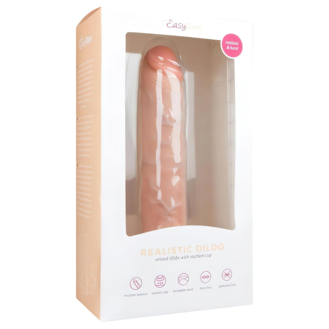 EasyToys - tapadókorongos extra nagy dildó (28,5 cm, testszínű)
